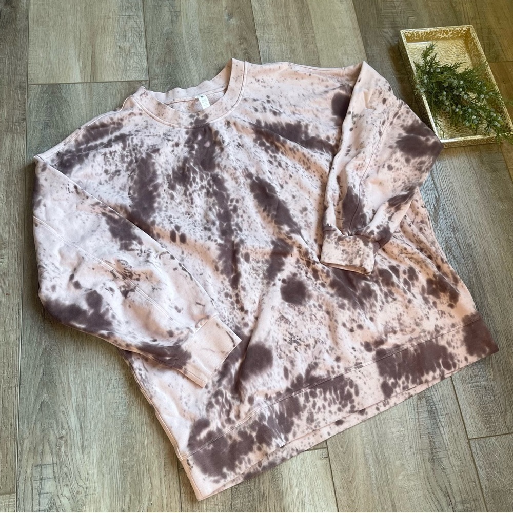 lululemon athletica Tie-Dye Sweatshirt - Pink and Brown NWOT